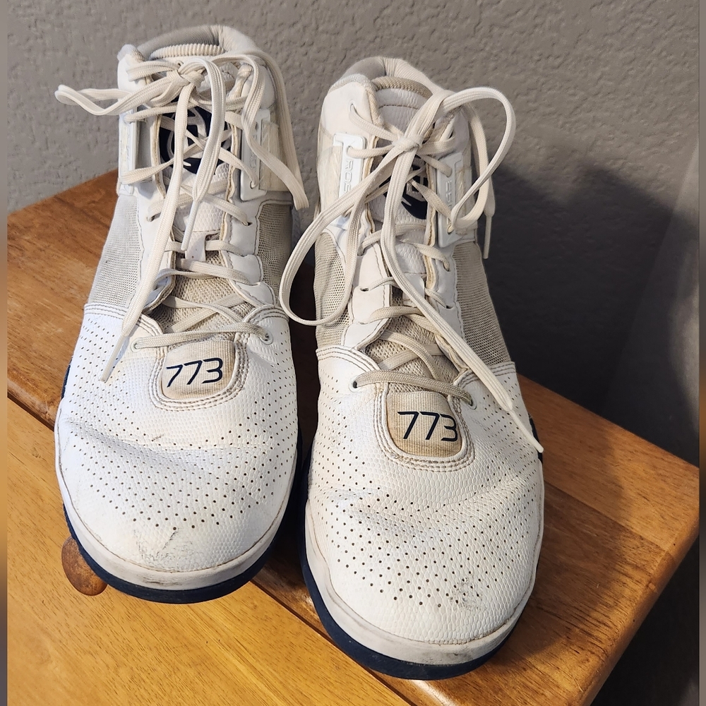 Adidas D-Rose 773 lV White/Black Bounce Basketball Shoes, Size 14